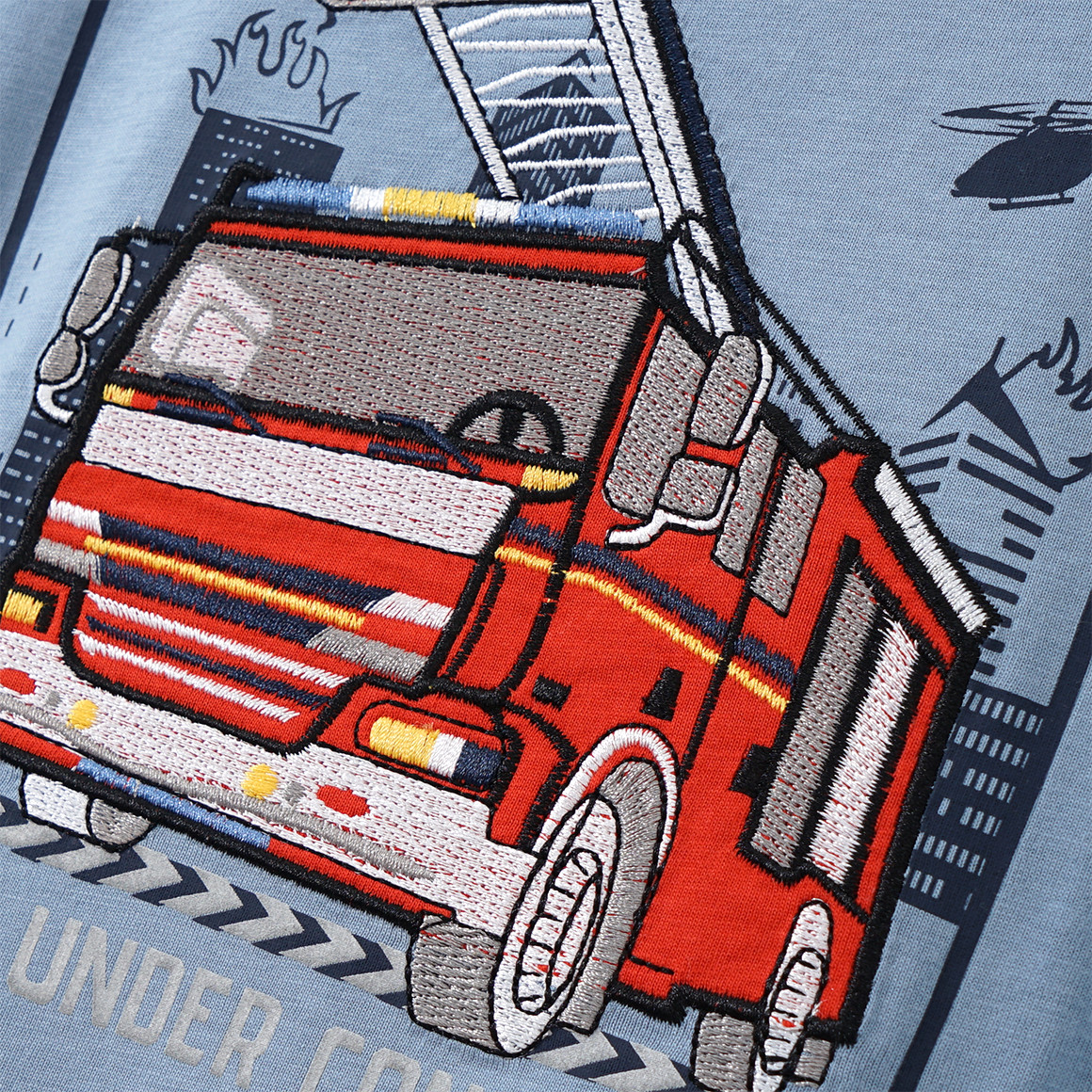 Topolino Jungen T-Shirt mit Feuerwehr-Applikation blau