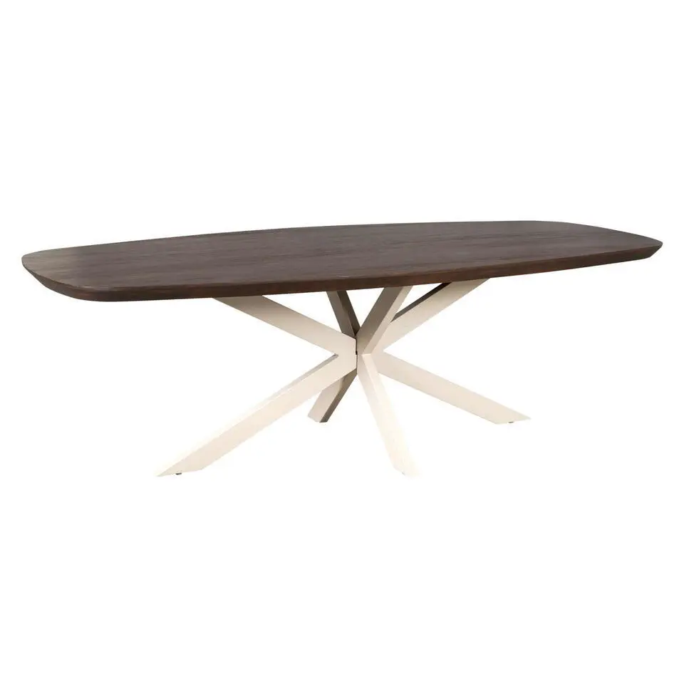 Eettafel Deens Ovaal Bruin Hout - 280x120x76cm - Madison