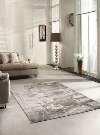 Webteppich CARRARA 160 x 230 cm beige