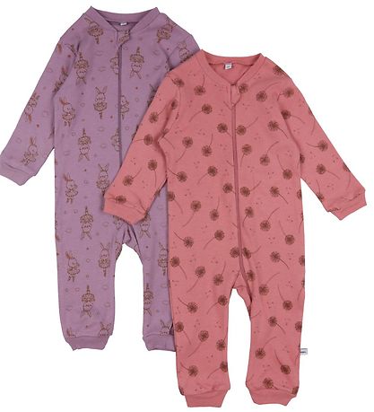 Pippi Baby Strampler - Schlafanzug - 2er-Pack - Dusty Rose
