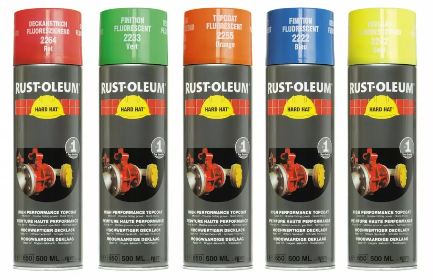 Rust-Oleum Hard Hat 2222 - fluorescerend blauw - 0,5L