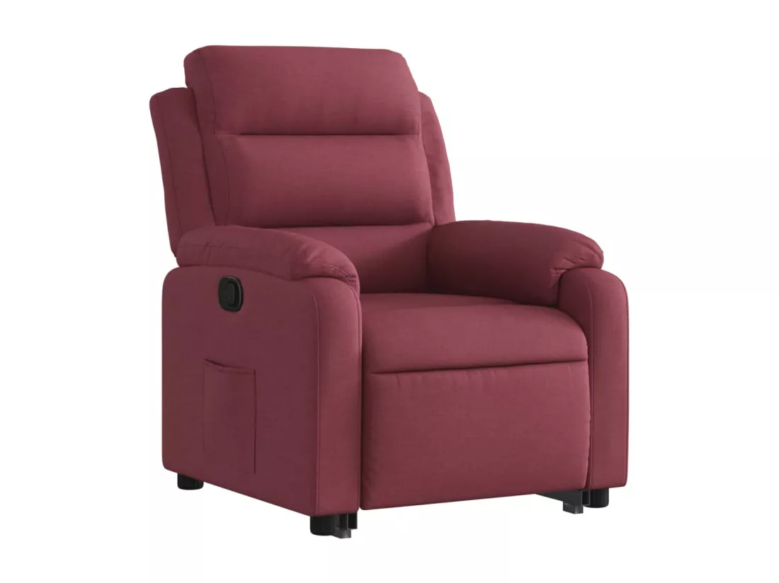 Fauteuil inclinable rouge bordeaux tissu