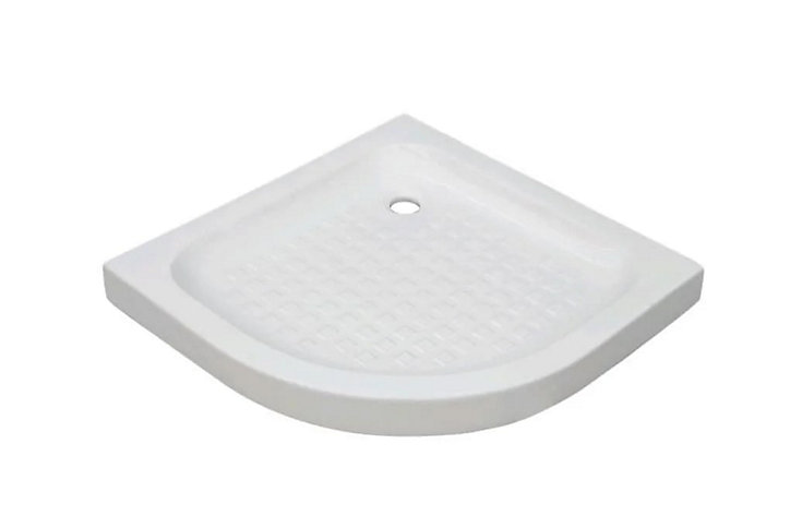 Receveur de douche quart de cercle 90 x 90 x 10 cm, blanc brillant, Cera Ondée