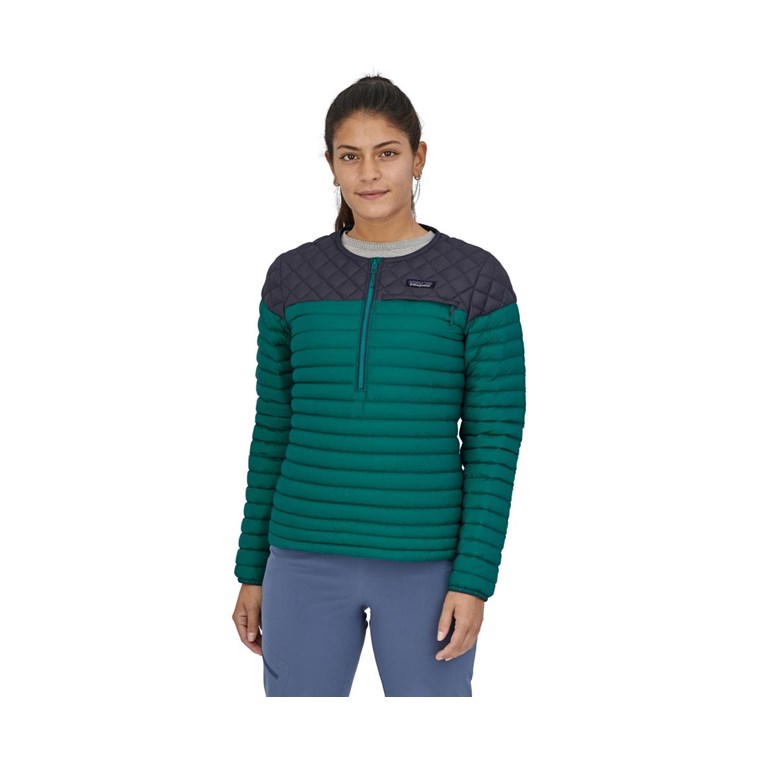 Patagonia Alplight Down Pullover Women Borealis Green