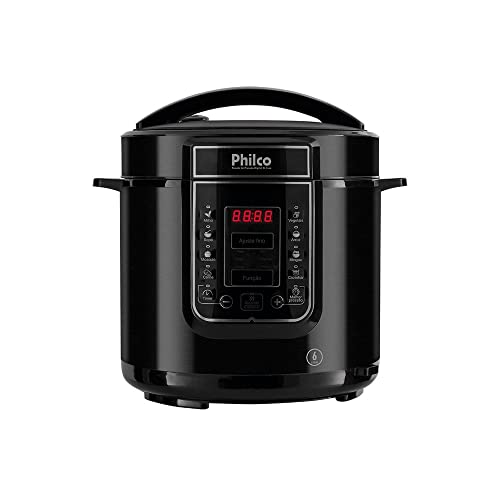 Panela de press&atilde;o, Digital inox red ppp01, 6L, Vermelho, 110v, Philco
