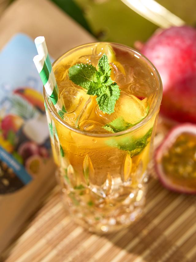 Cold Brew Schwarzer Tee, Mango, lose, 100 g