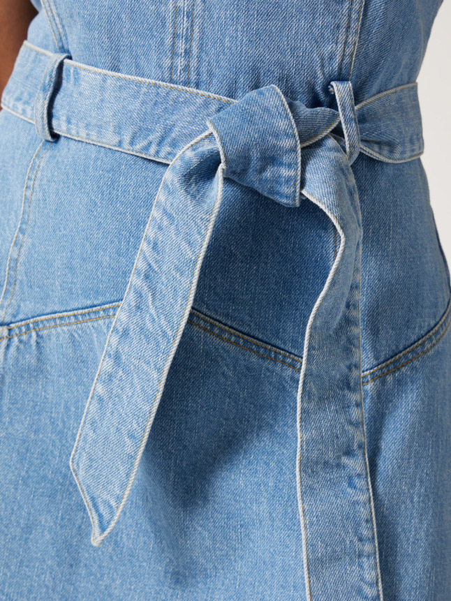 Robe courte en jeans