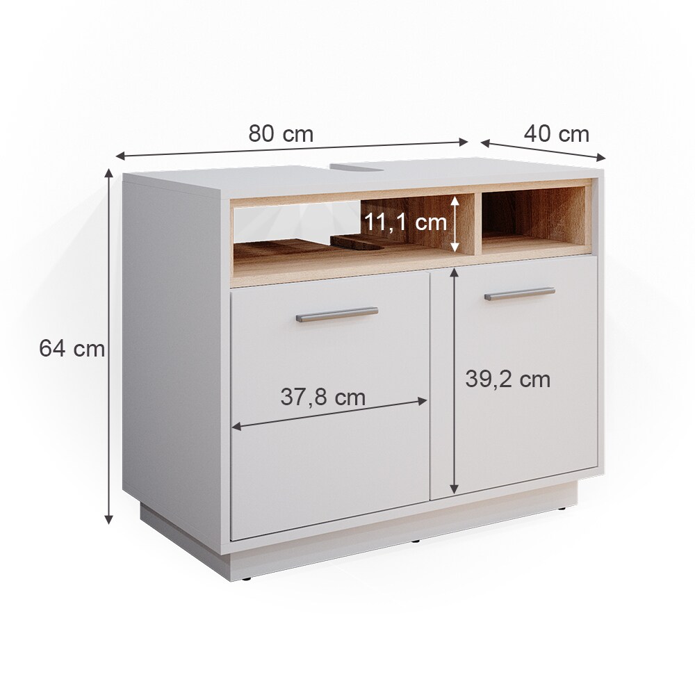 Vicco Waschtischunterschrank Waschbeckenunterschrank Waschtisch Beatrice 80cm