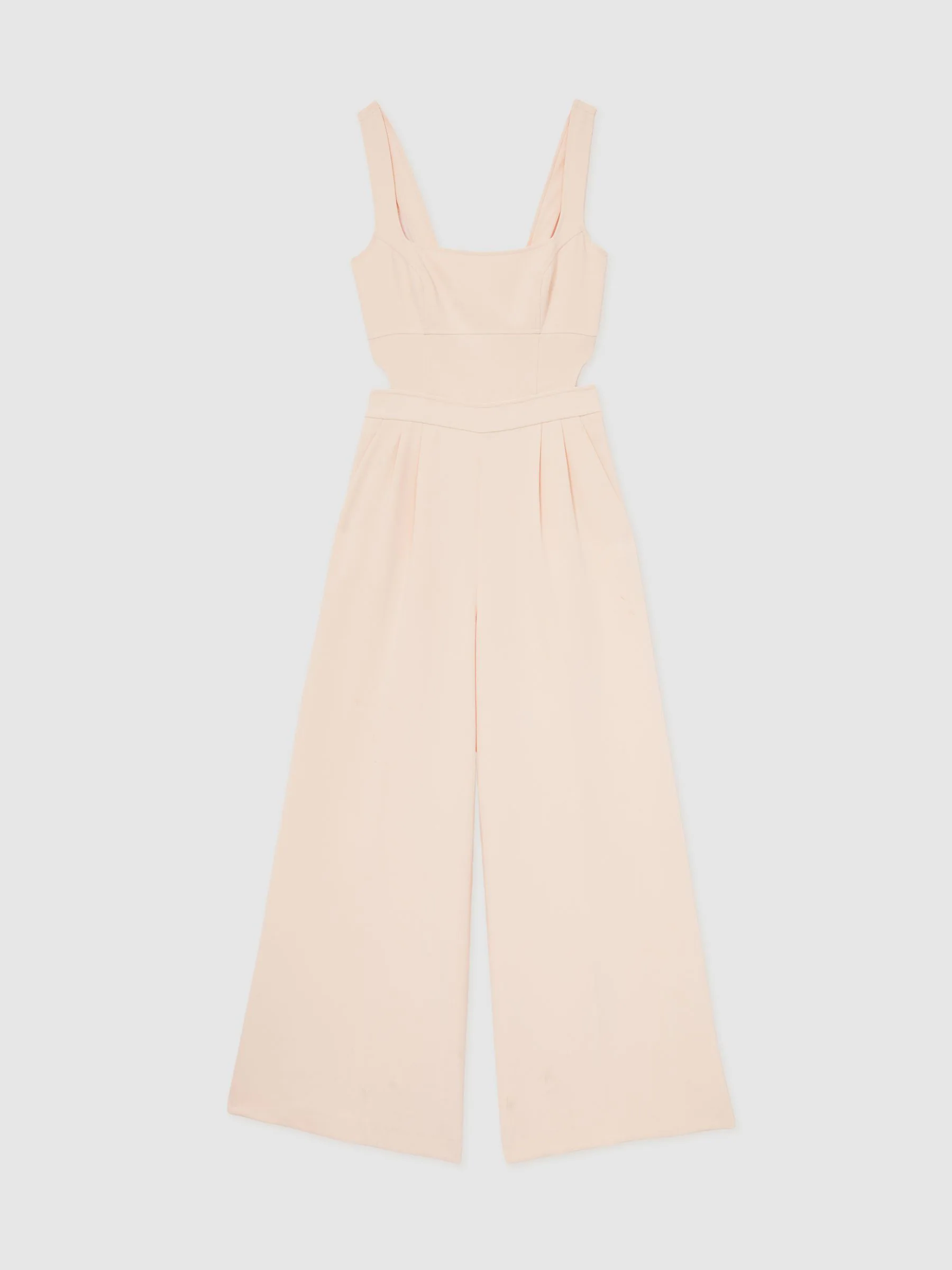Lichtroze - Reiss Dion Wide-Leg Cut-Out Jumpsuit