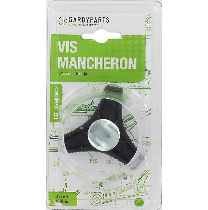 Vis à ailettes Jardin Pratic pour fixation de mancheron de tondeuse Ø.8 x L.40 mm