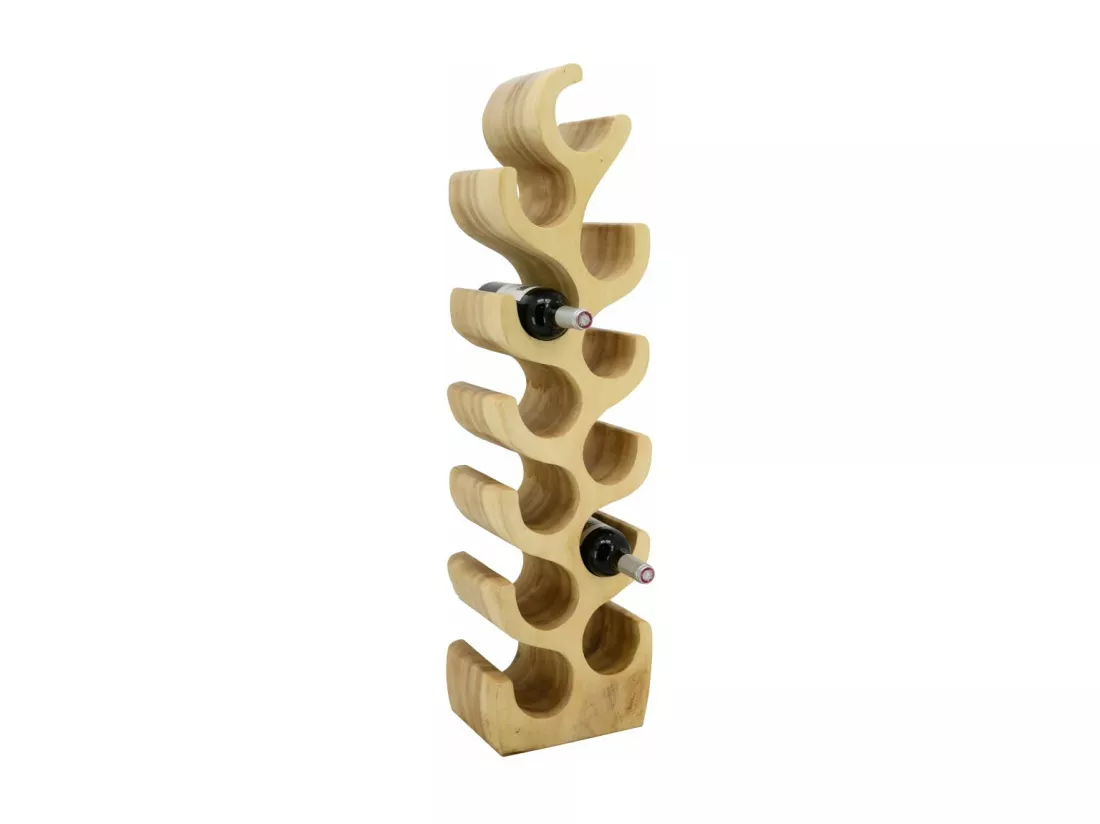 Porte-bouteilles design en bois de suar