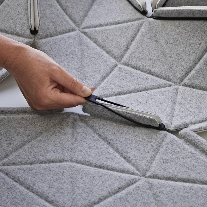 Kvadrat - Clouds 8er-Set, Divina Melange 120 (meliertes grau) / Divina 106 (weiss)