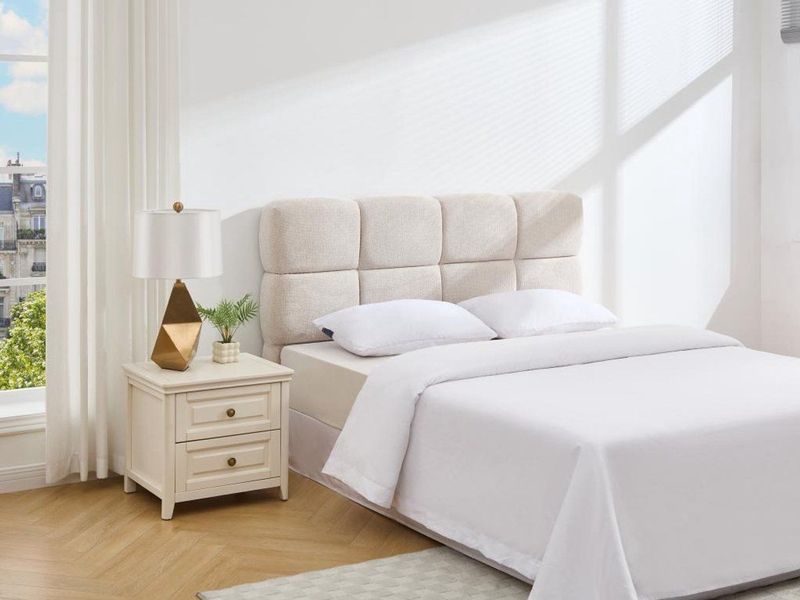DAMADO - Hoofdbord - Beige - 180 cm - Gestructureerde Stof van Pascal Morabito