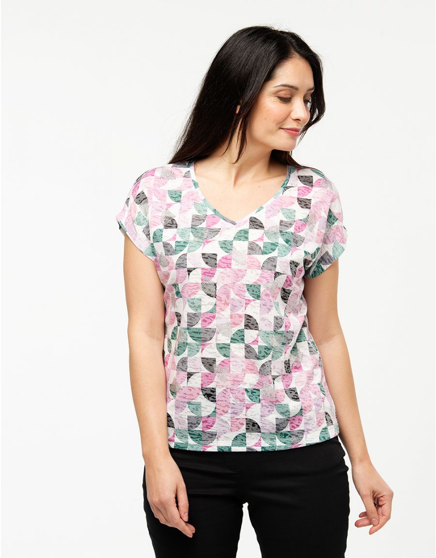 T-shirt rose pop art
