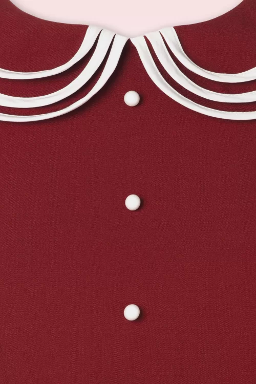 Vixen Layered collar jurk in rood