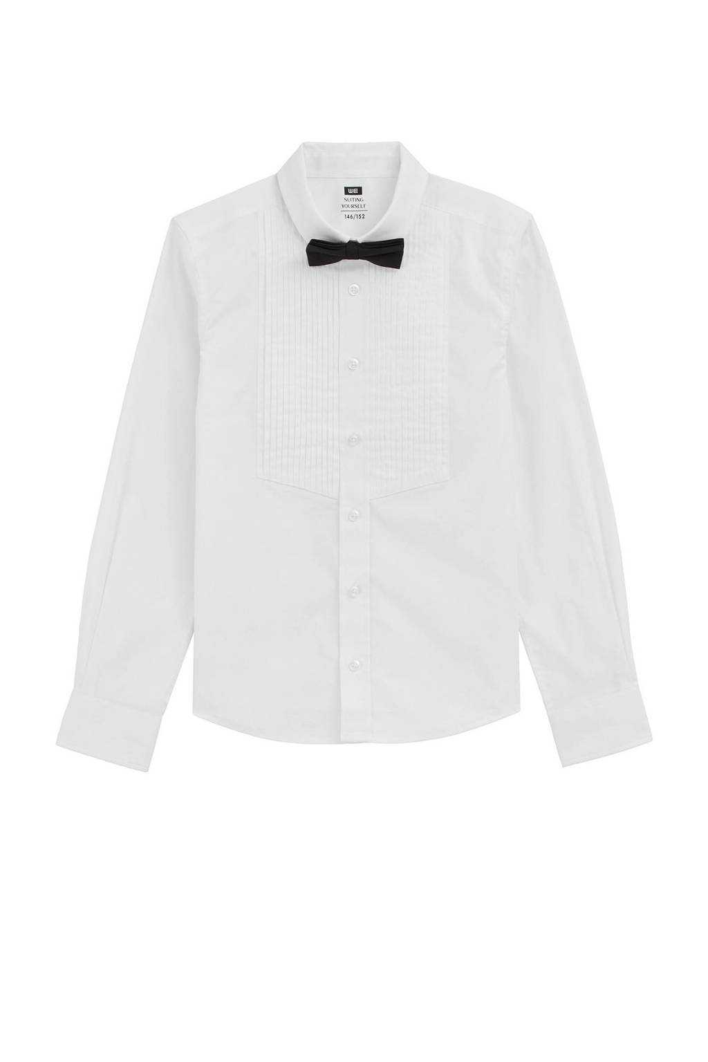 WE Fashion overhemd met vlinderstrik - wit/zwart