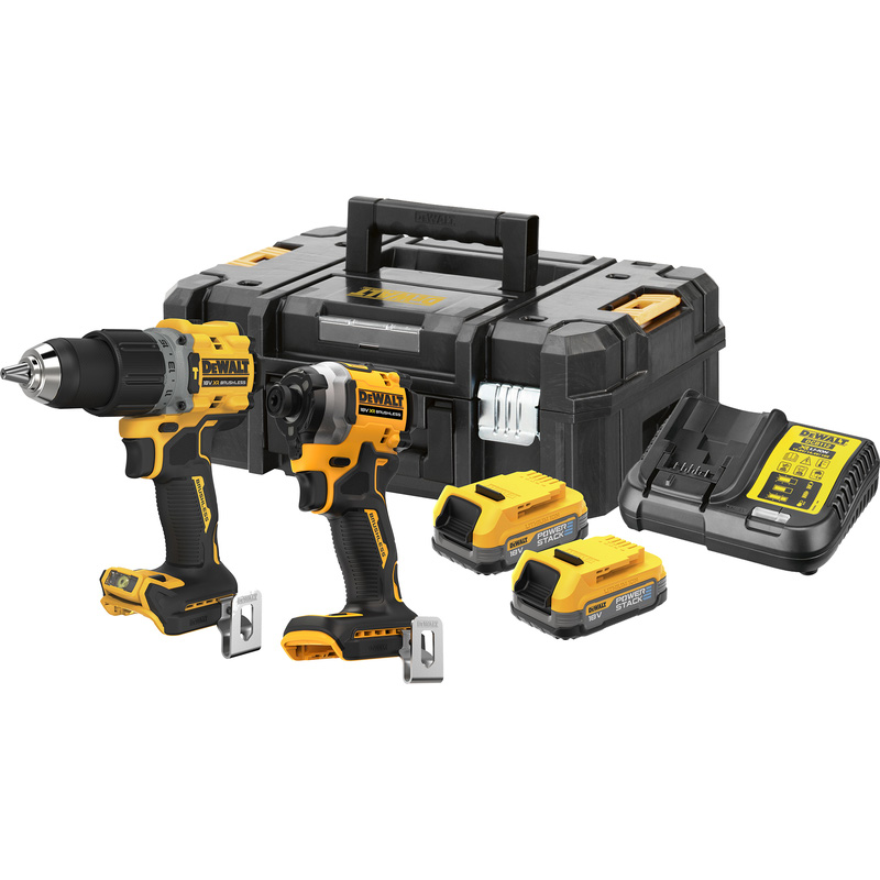 DeWALT DCK2050E2T-QW Powerstack combopack 18V 2x 1,7Ah Li-ion