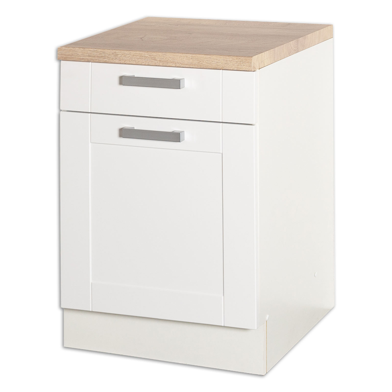 Anrichte MATRIX - weiß Lacklaminat-Asteiche - 60 cm breit