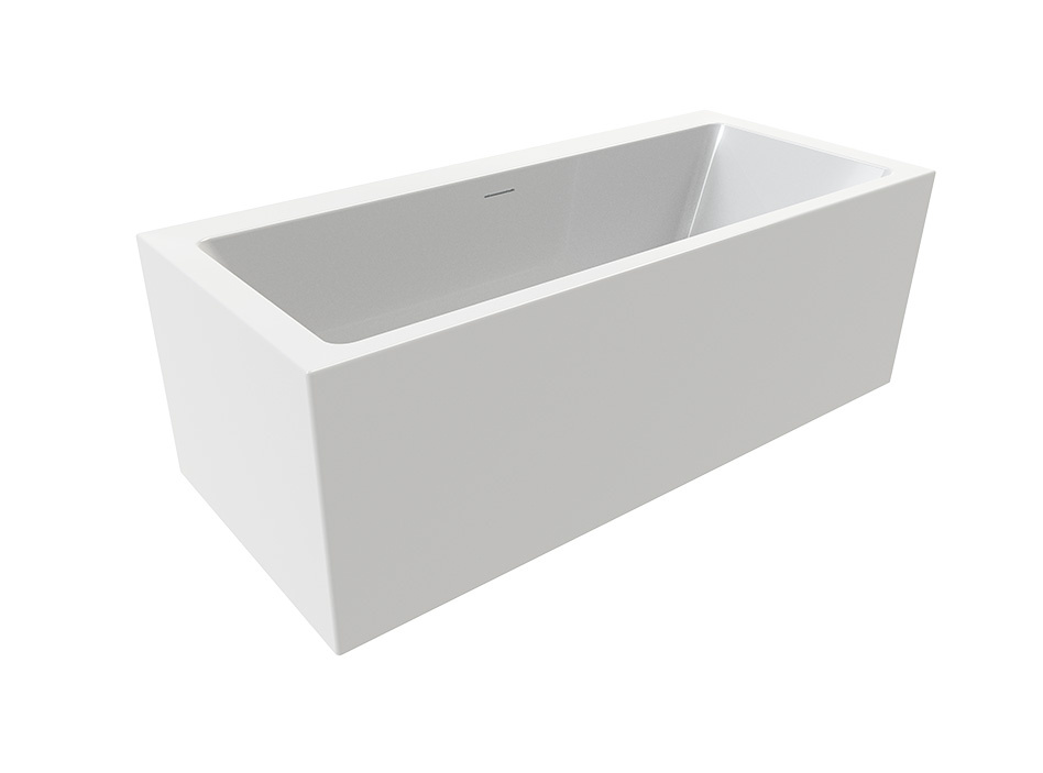 Riho Rethink Wall half vrijstaand bad 180x80cm links wit glans