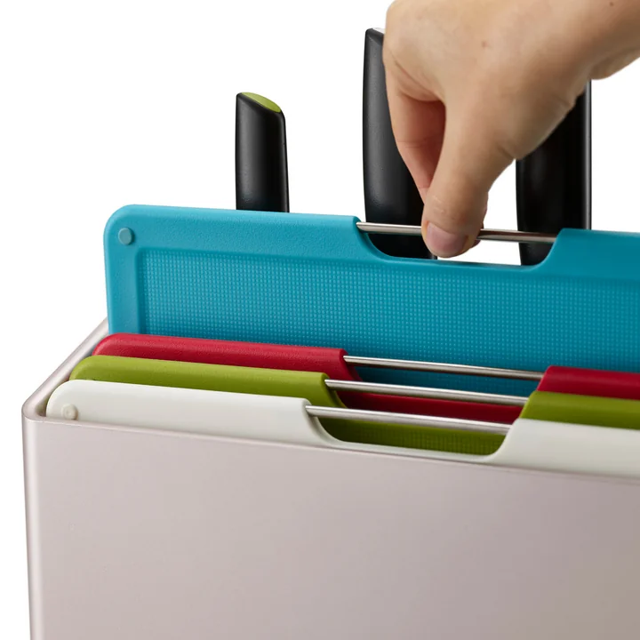 Joseph Joseph - Folio Plus Messer-und-Schneidebrett- Set, sky