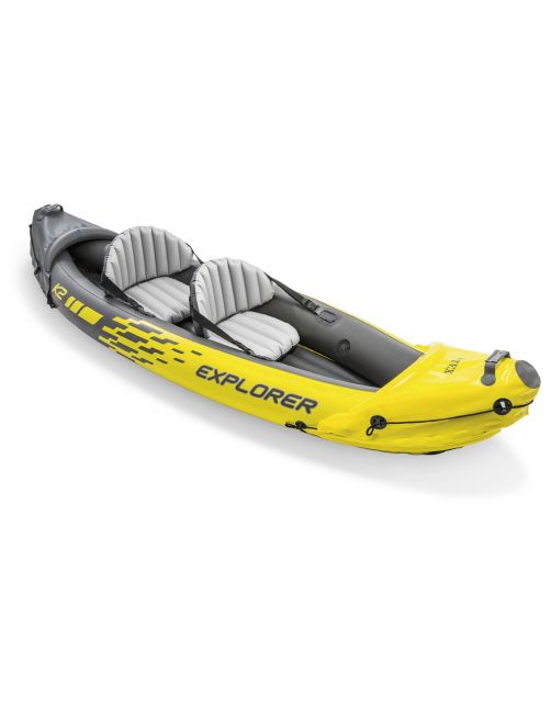 Intex Explorer K2 Kayak Set - 2 Pers - Luchtbedden - 312x91x51 cm Geel Incl. Peddels En Luchtpomp