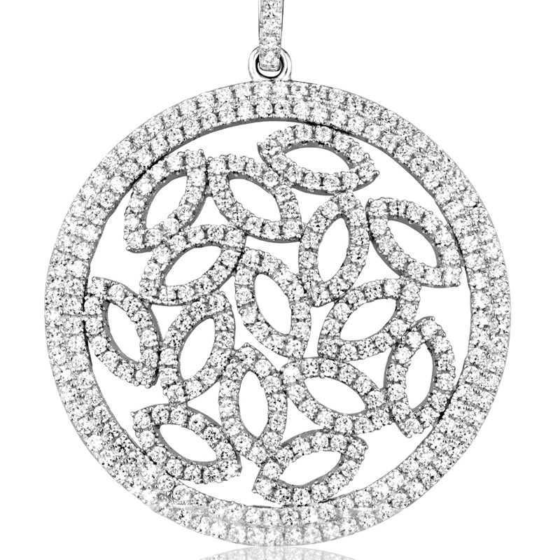 Pendentif Design en Argent orné de Cristal Swarovski Cubic Zirconia Blanc