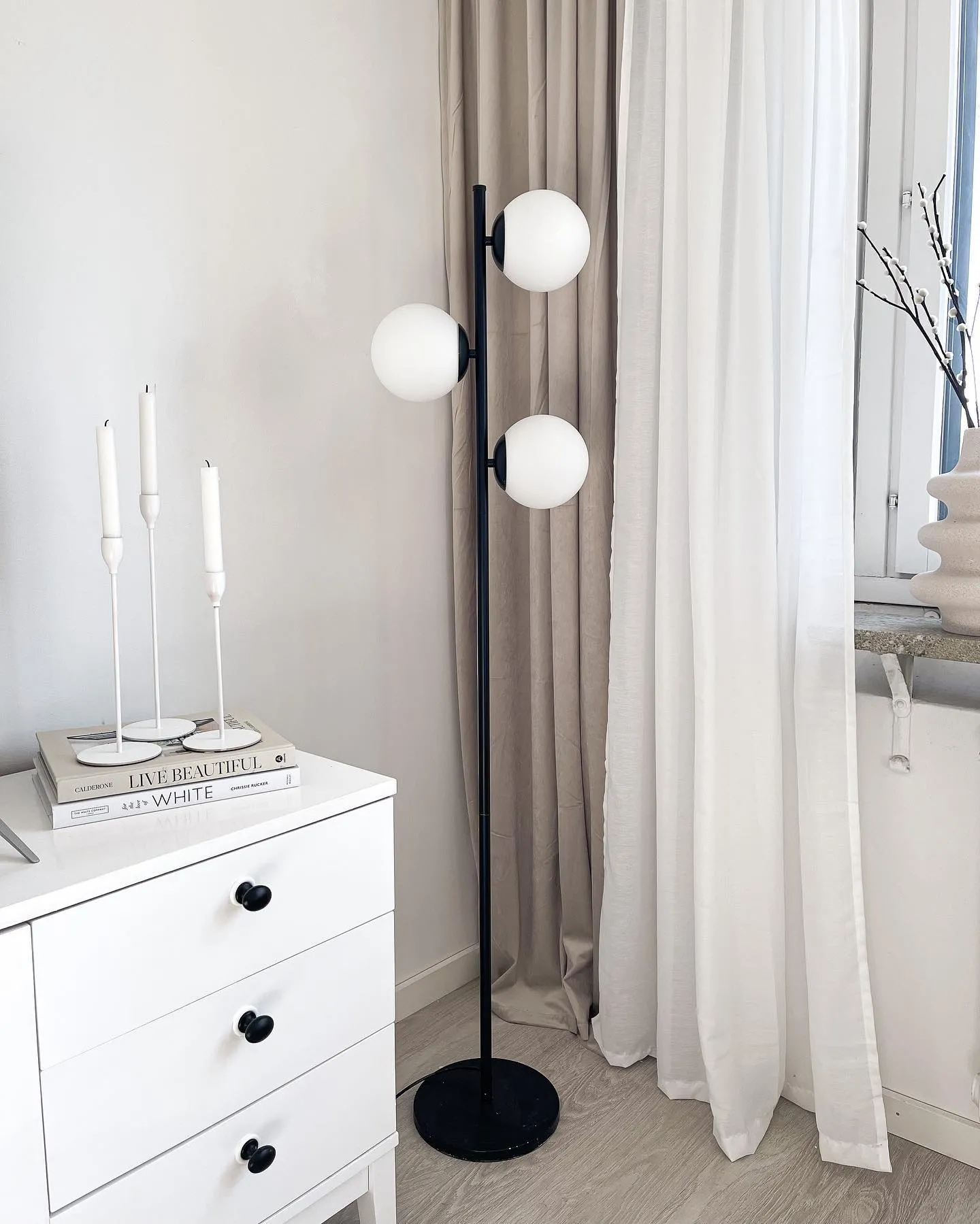 Staande lamp WADI Metaal Zwart