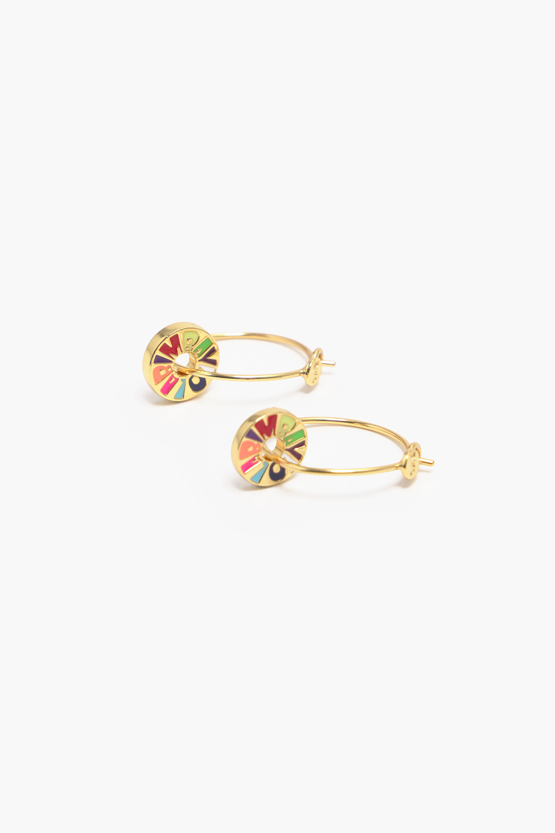 Brincos de argola pequenos e multicoloridos