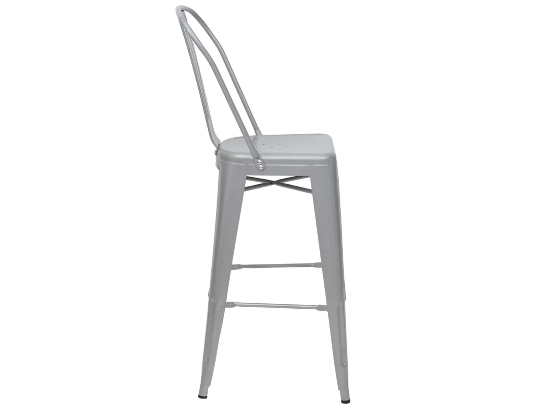 Set de table haute MCW-A73 métal (3 pièces), gris