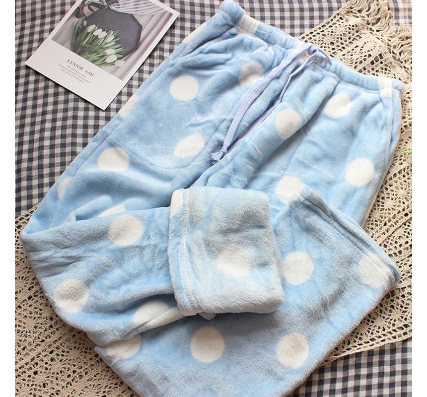 Dogini - Fleece pyjamabroek met patroon