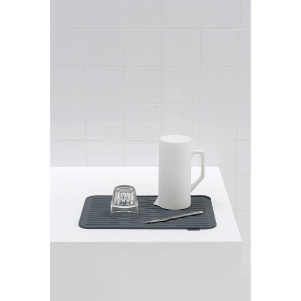 Brabantia Sink Side afdruipmat siliconen 44 x 32 cm - Dark Grey
