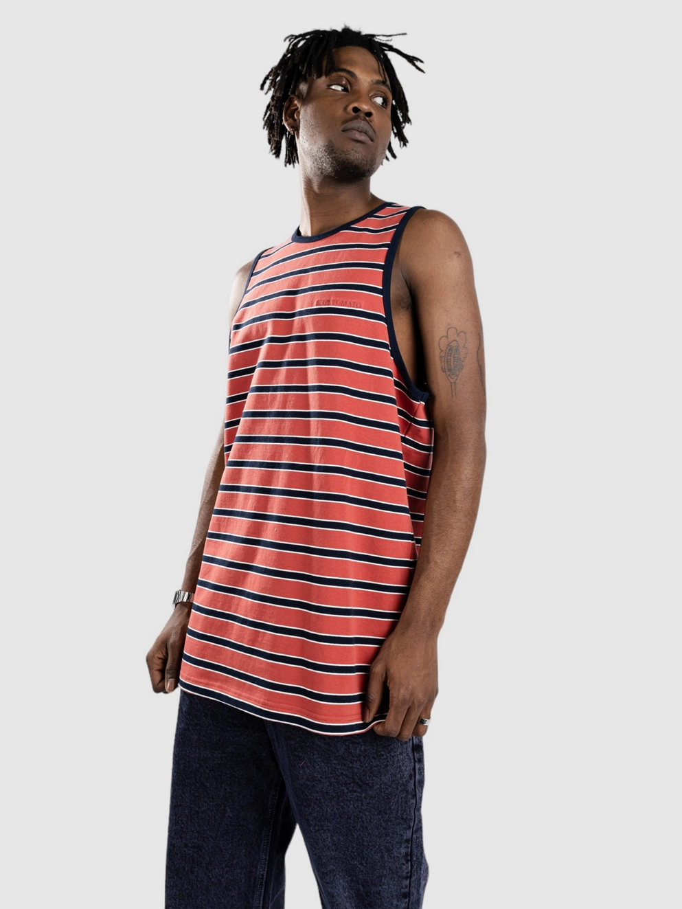 Blue Tomato Striped Tank Top white/red/navy