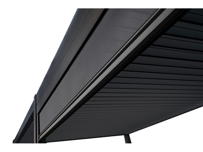 Creative Living Sichtschutz, ausziehbar, Schwarz, 4 m Seitenmarkise für Balkone und Terrassen