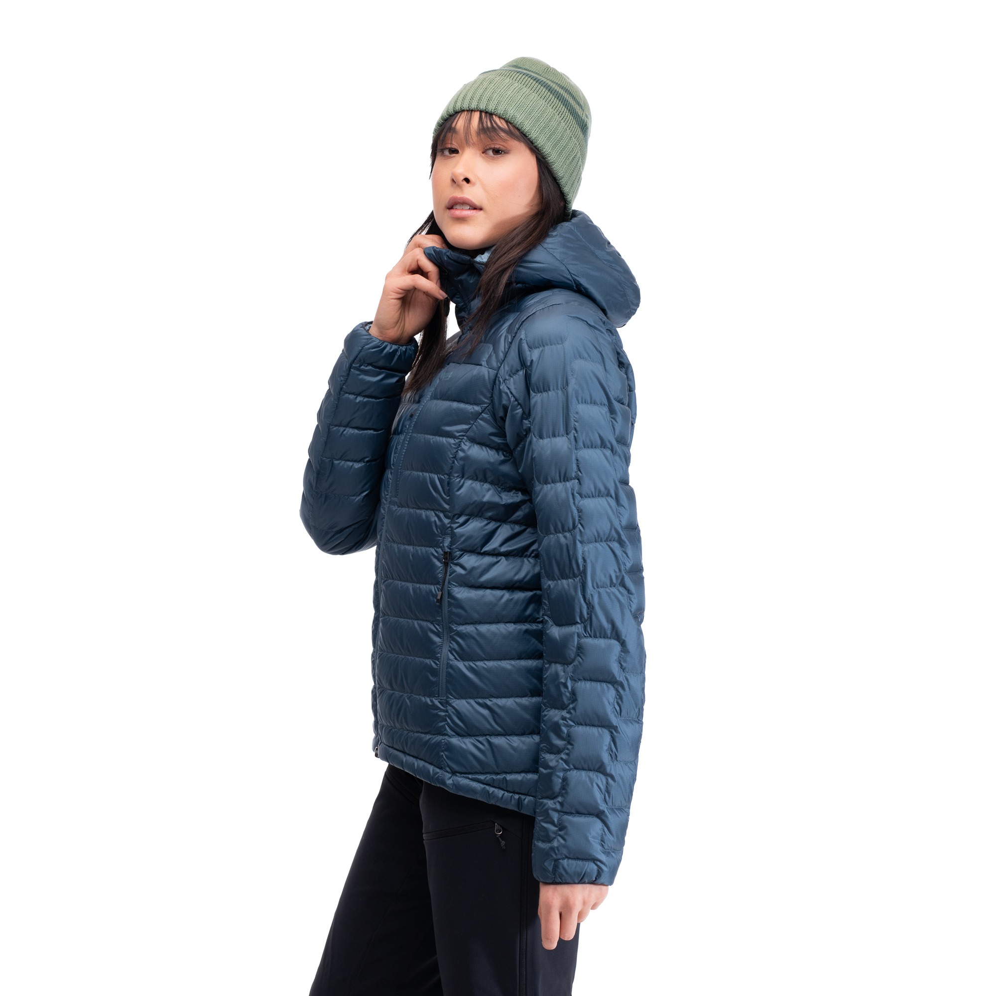 Magma Light Down Jacket w/Hood Dame Orion Blue