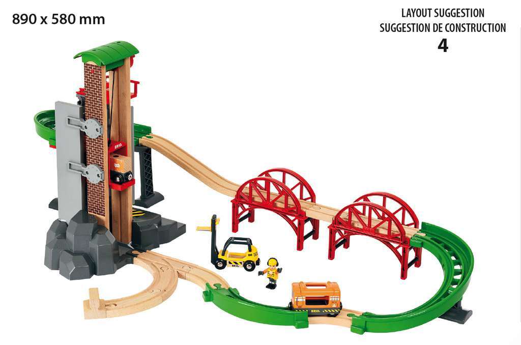 BRIO Spiel Großes Lagerhaus-Set mit Aufzug
