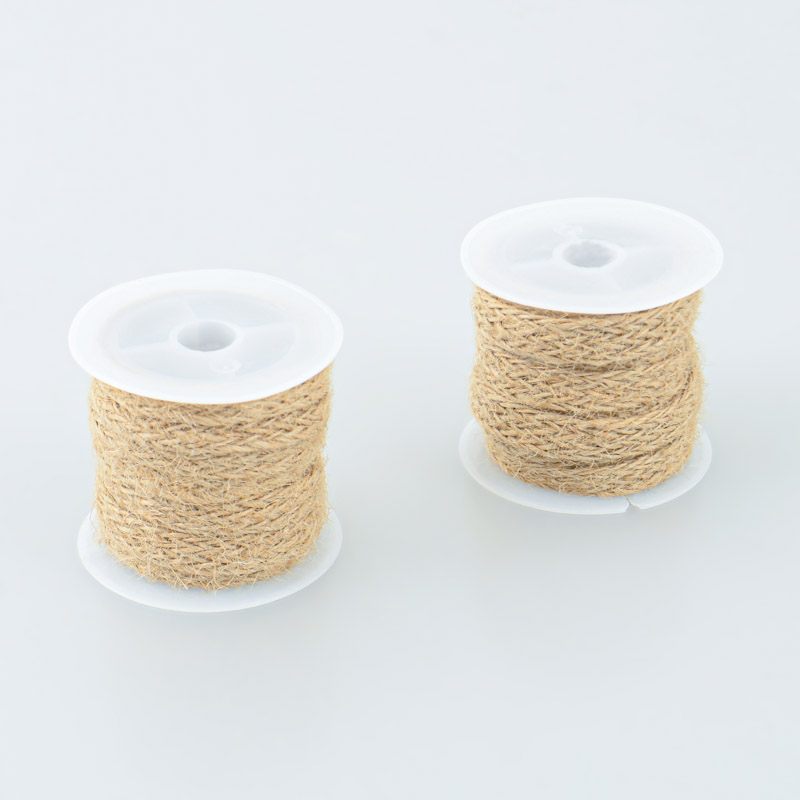 Lot de 2 rouleaux de jute marron