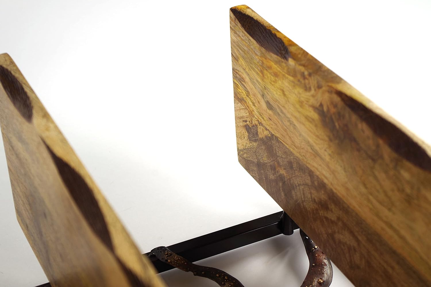 Kobolo Wandregal Hängeregal Bücherregal -AST Zweig- 3 Böden - 59x20x66 cm - aus Eisen und Holz