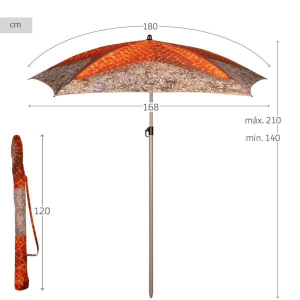 Parasol Aktive 180 x 210 x 180 cm 180 x 215 x 180 cm (6 enheter)
