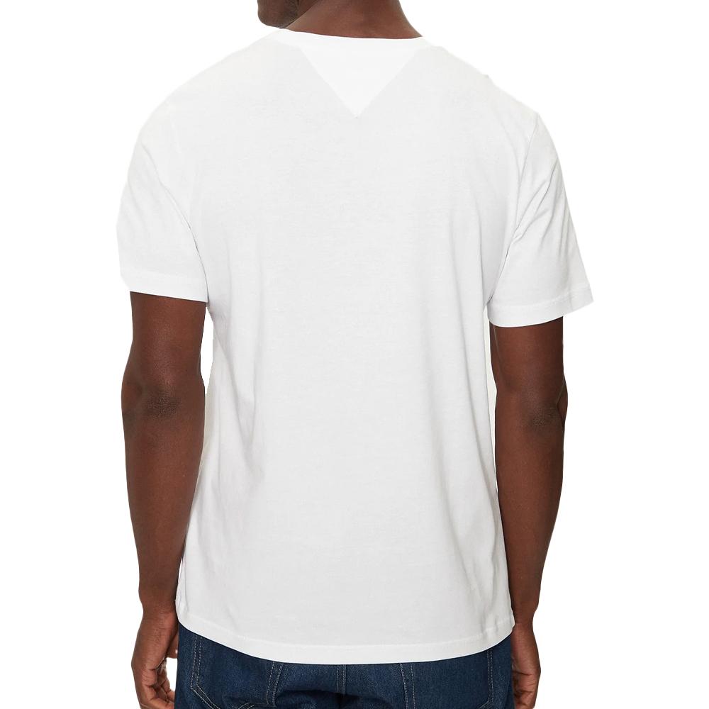 Tommy Hilfiger T-shirt Blanc Homme Tommy Hilfiger Flag