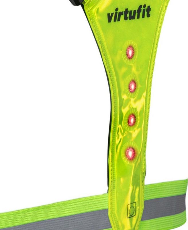 VirtuFit Reflecterend Veiligheidsvest met LED - Hardloop Verlichting - Geel - Hardloophesje