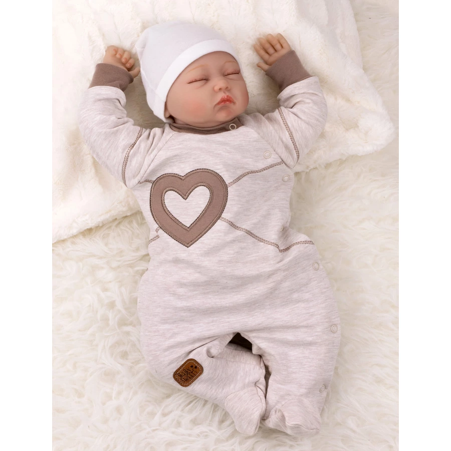 Baby Sweets Schlafanzug Patchwork Herzen beige