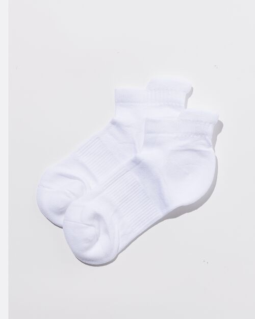 2 paires de chaussettes de sport femme blanc