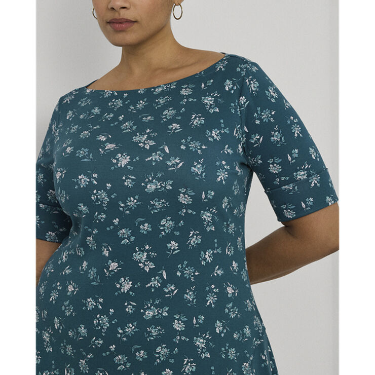 Lauren Ralph Lauren REFINED STRETCH 1X1-DRESS Indigo multi