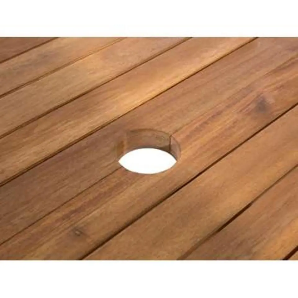 MAUI - Tuinset voor 8 - Lichte houtkleur/Cremewit - Acaciahout