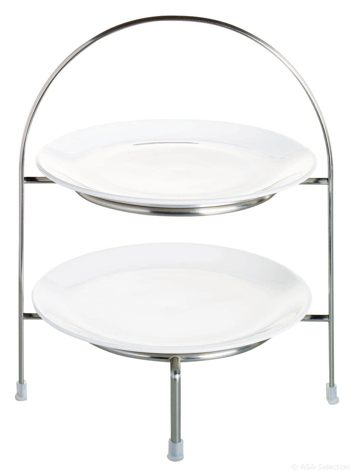 ASA Etagere 2-stöckig 28 cm silberfarbig
