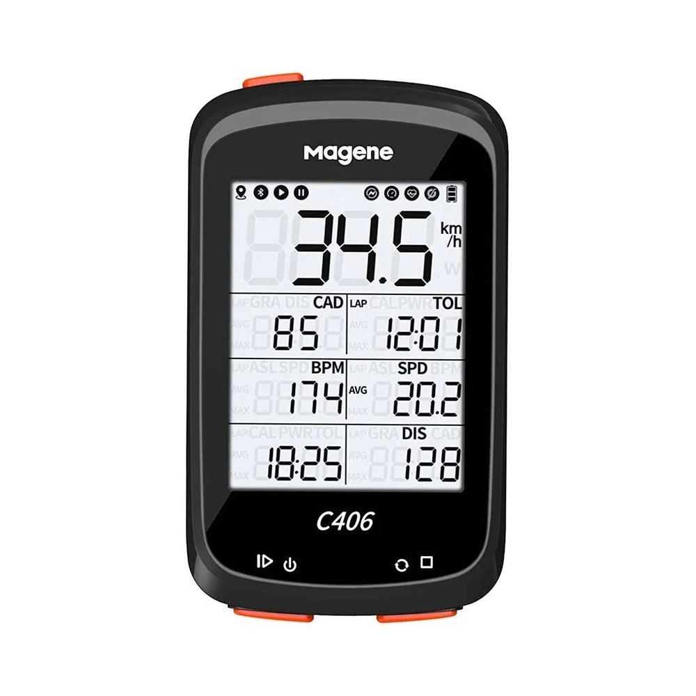 C406 Digitaler Fahrrad Computer Tacho Geschwindigkeitsmesser Kabelloser Velo Kilometer Zähler - Schwarz