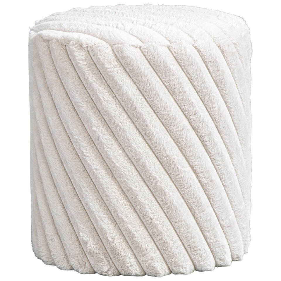Poef Burgos - beige - 40xØ36 cm