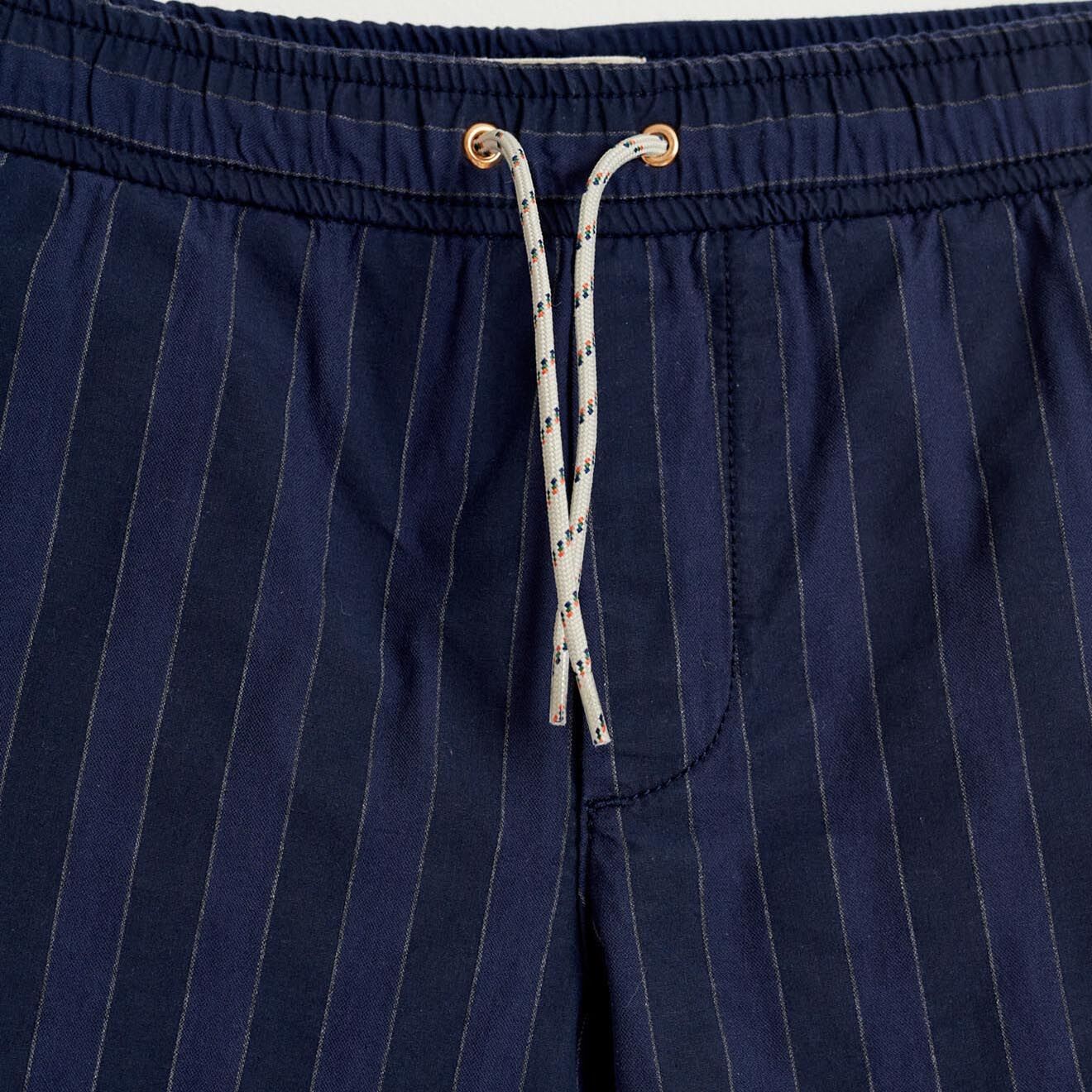 Bellerose Short Pawl en Coton à rayures marine