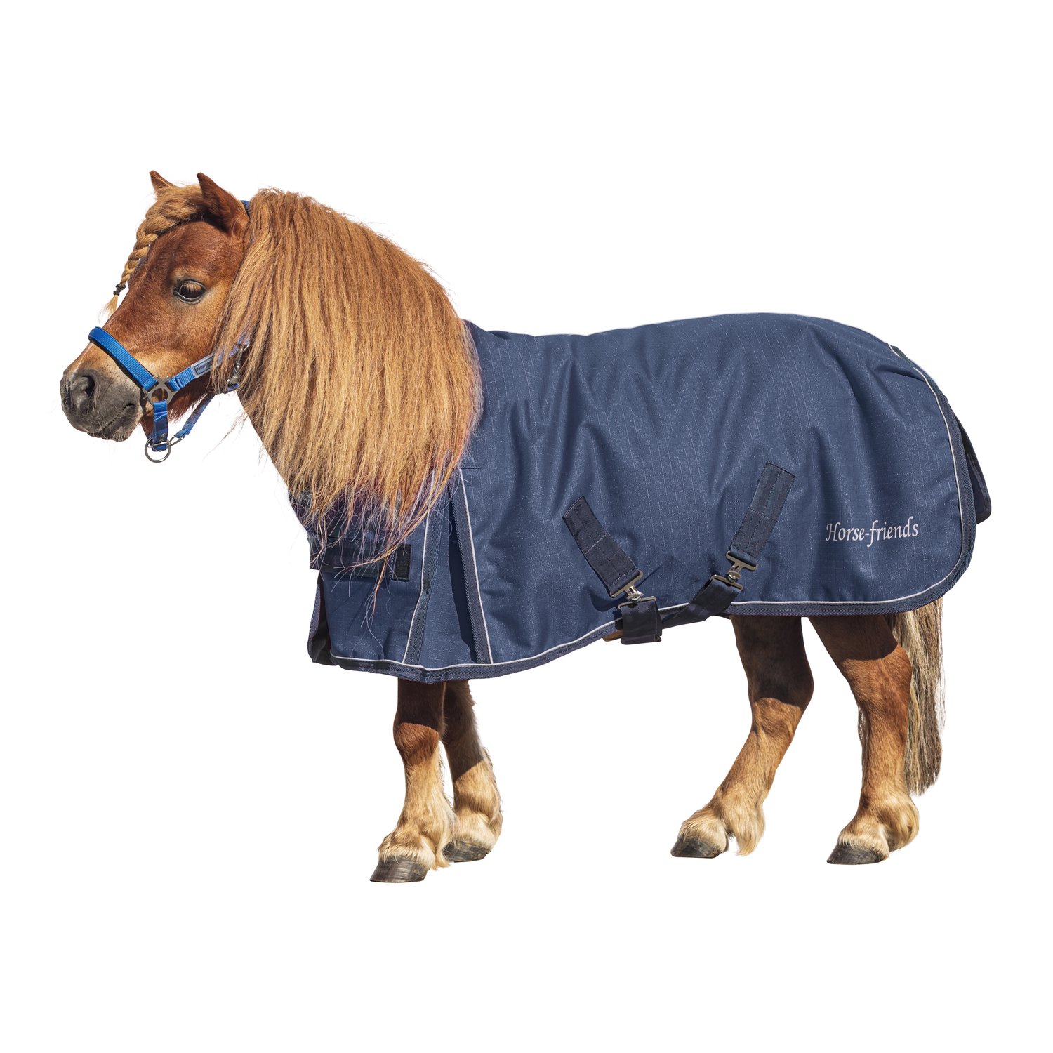 Horse-friends Outdoordecke 150g, für Minishetty und Shetty - navy