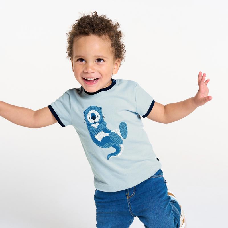 T-shirt sensoriel loutre bleu clair bébé garçon Bleu